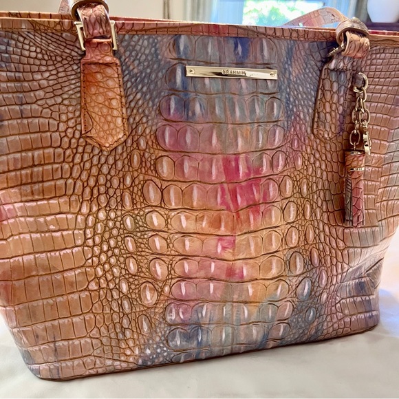 Brahmin Multicolor Croc-Embossed Tote - Picture 3 of 16